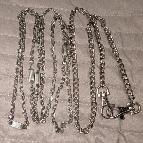 $2 with Bundle ~ 2 Silver Chains 5057 - Picture 1 of 5